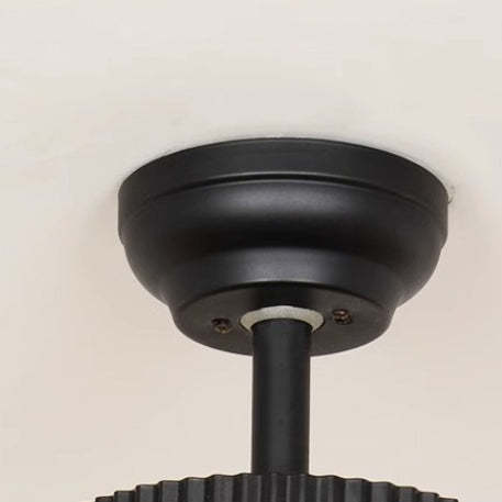 Retro Bell Palm-Leaf Ceiling Fan Light