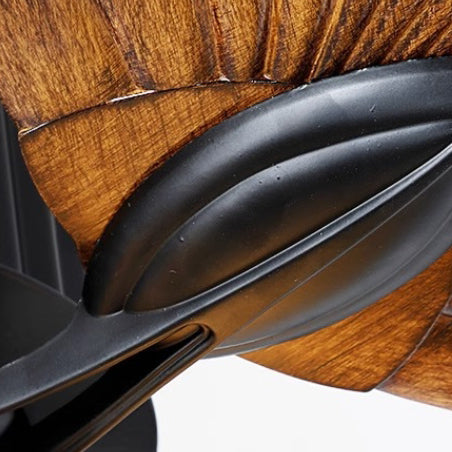 Retro Bell Palm-Leaf Ceiling Fan Light
