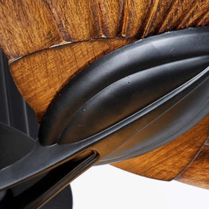 Retro Bell Palm-Leaf Ceiling Fan Light
