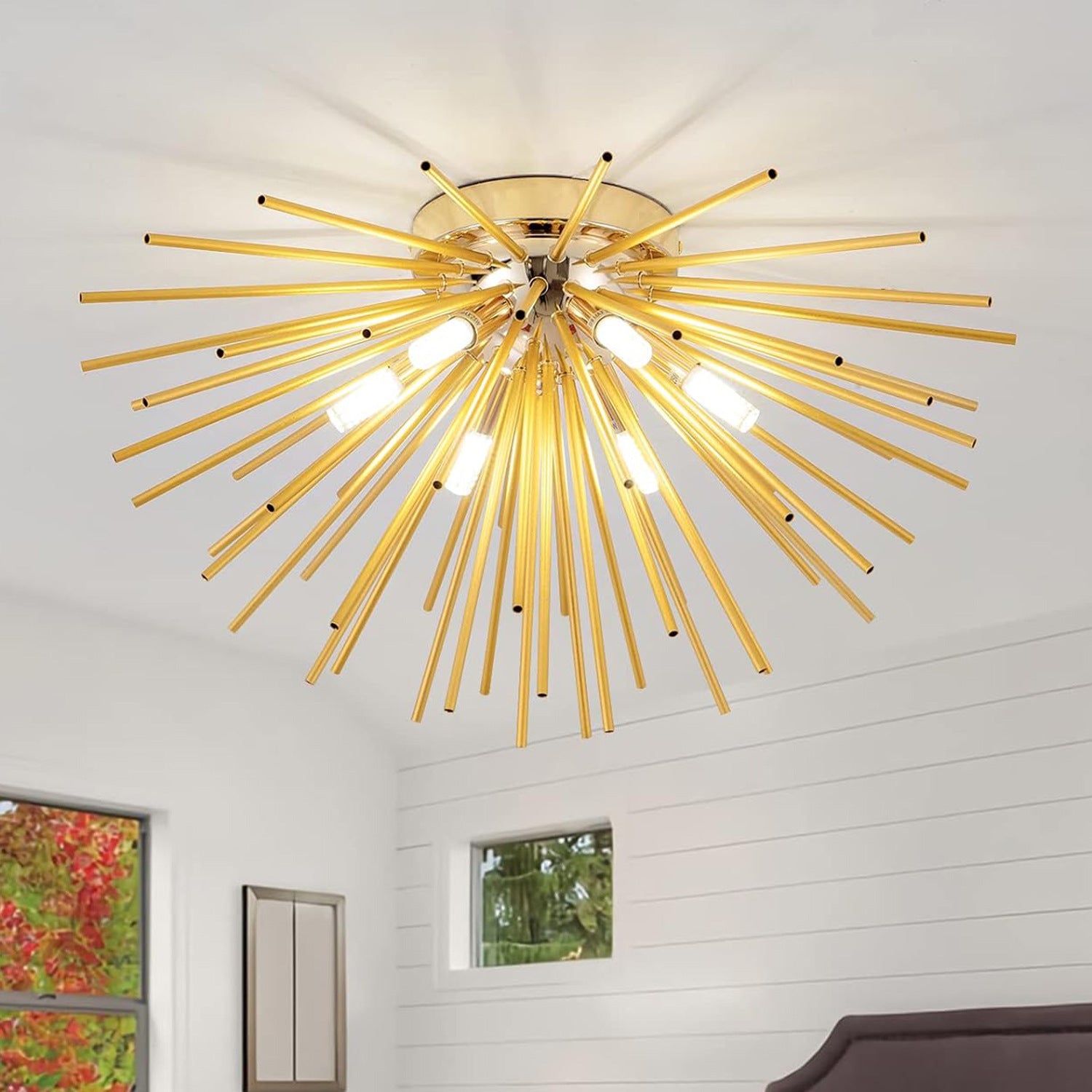 Nordic Stainless Steel Firework Ceiling Light