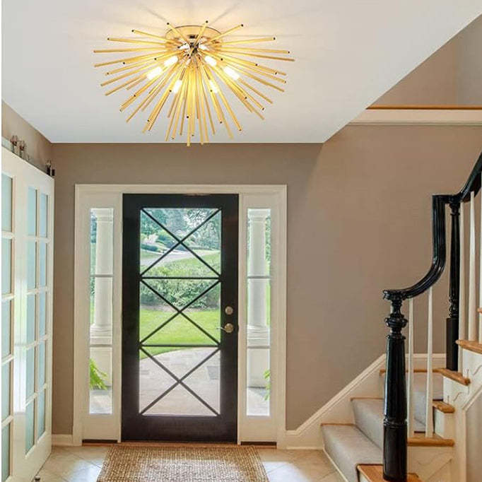 Nordic Stainless Steel Firework Ceiling Light