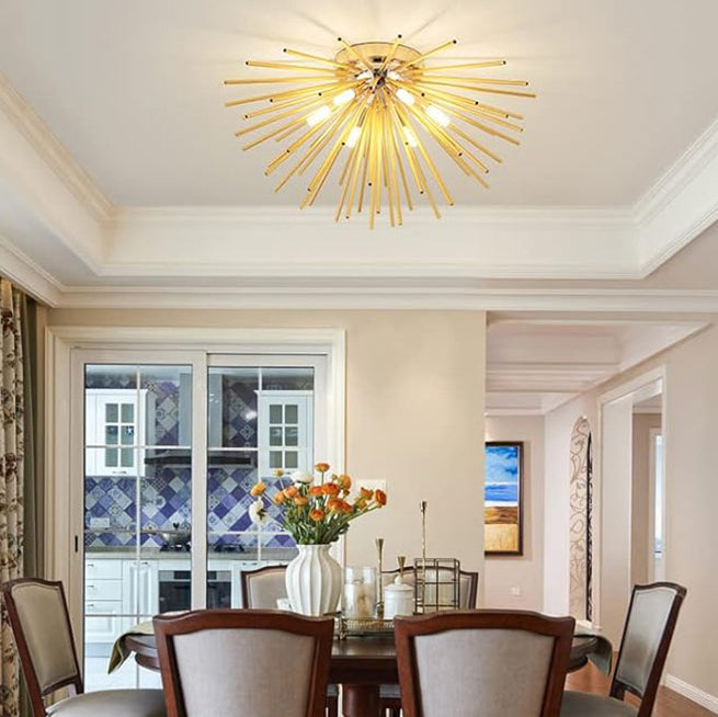 Nordic Stainless Steel Firework Ceiling Light
