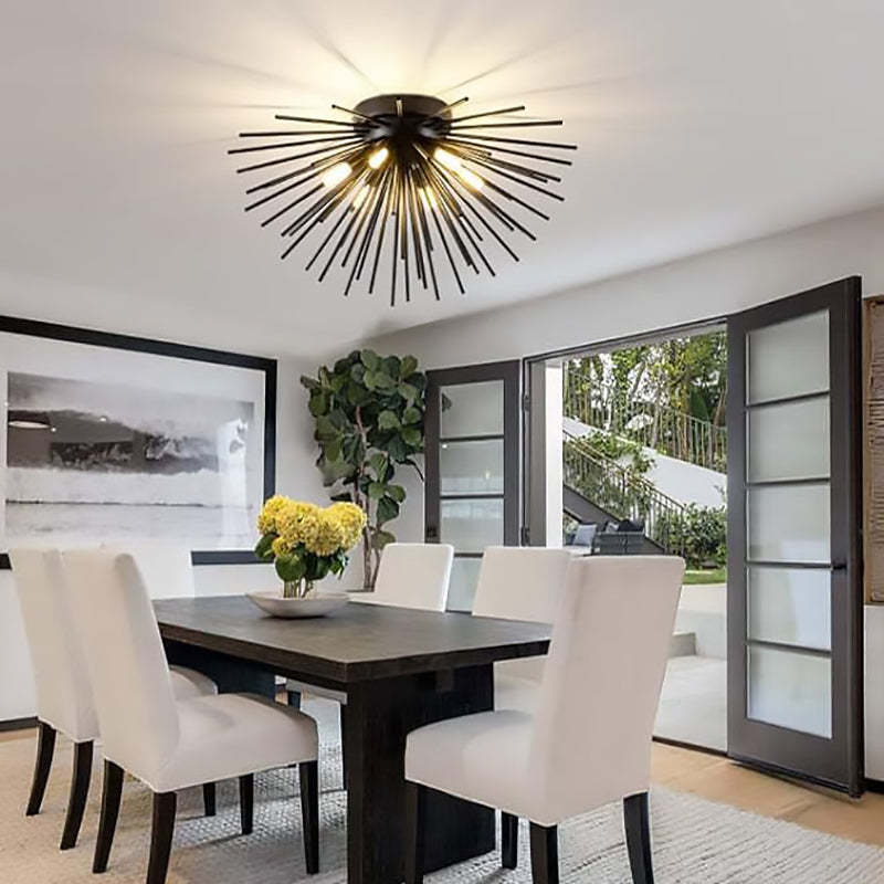Nordic Stainless Steel Firework Ceiling Light
