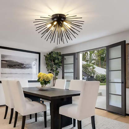 Nordic Stainless Steel Firework Ceiling Light
