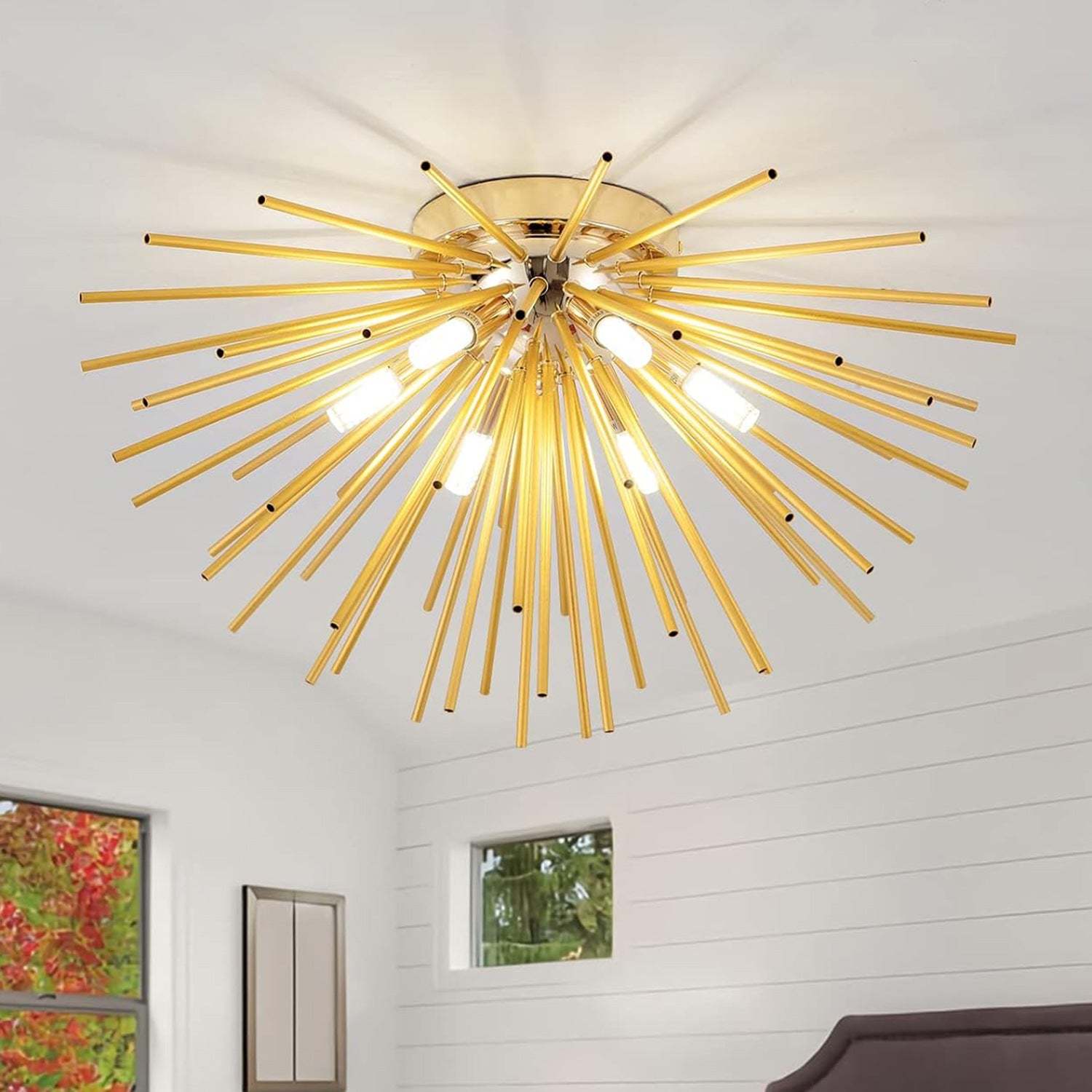 Nordic Stainless Steel Firework Ceiling Light