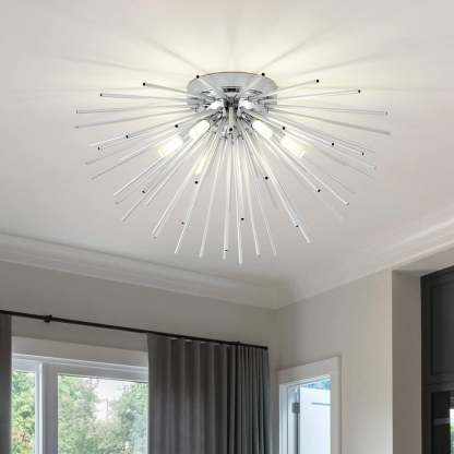 Nordic Stainless Steel Firework Ceiling Light