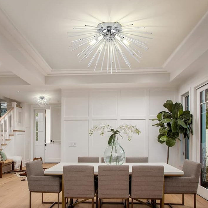 Nordic Stainless Steel Firework Ceiling Light