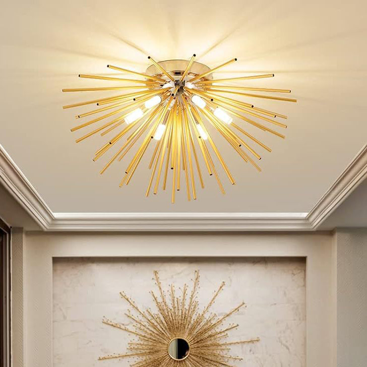 Nordic Stainless Steel Firework Ceiling Light