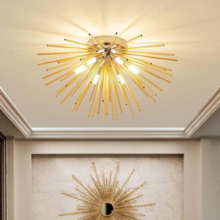 Nordic Stainless Steel Firework Ceiling Light