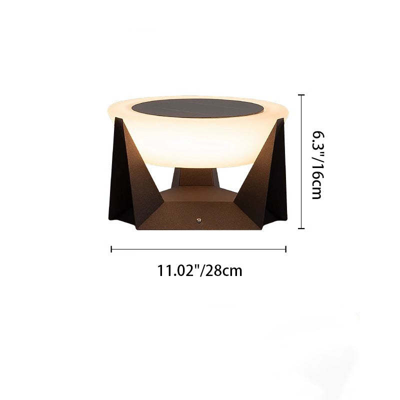 Modern Solar Stainless Steel Round LED Landscape Light