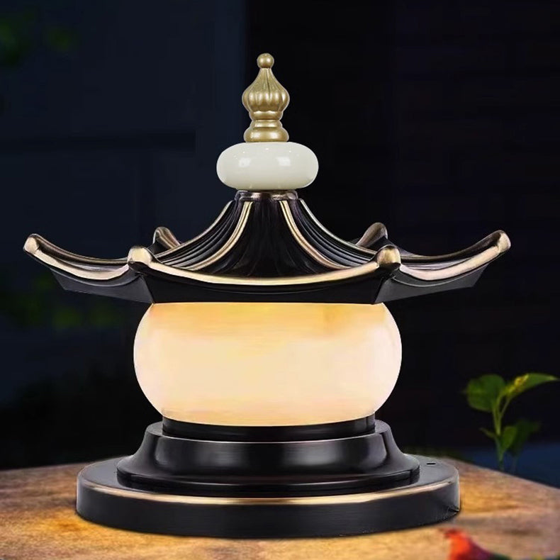 Chinese Aluminum Faux Marble Pointed Lantern Landscape Light
