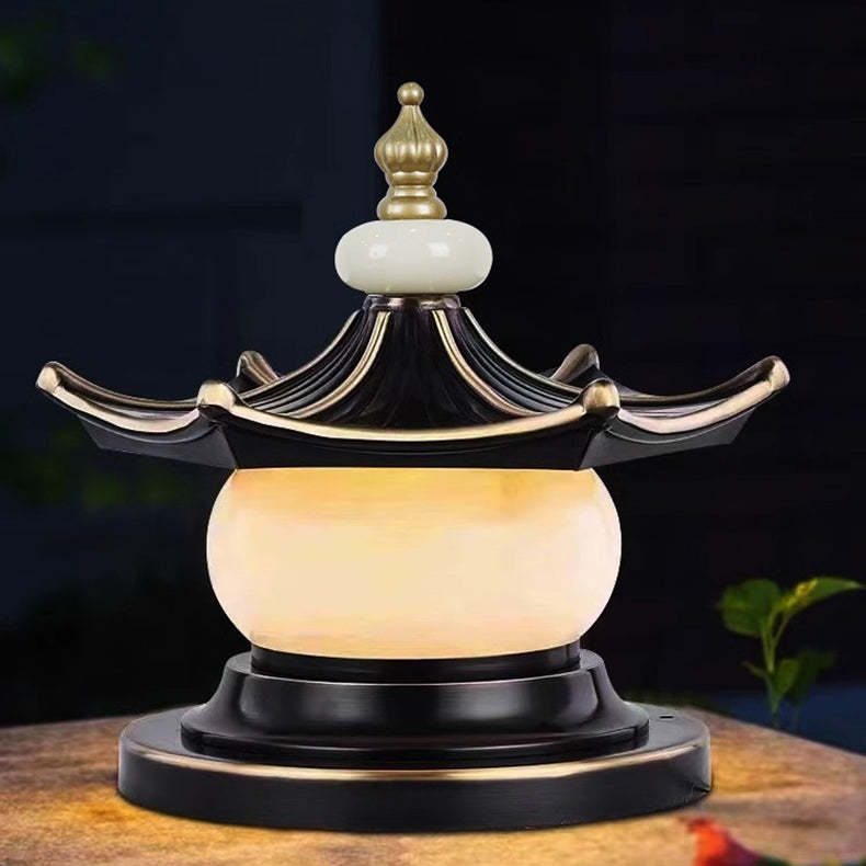 Chinese Aluminum Faux Marble Pointed Lantern Landscape Light