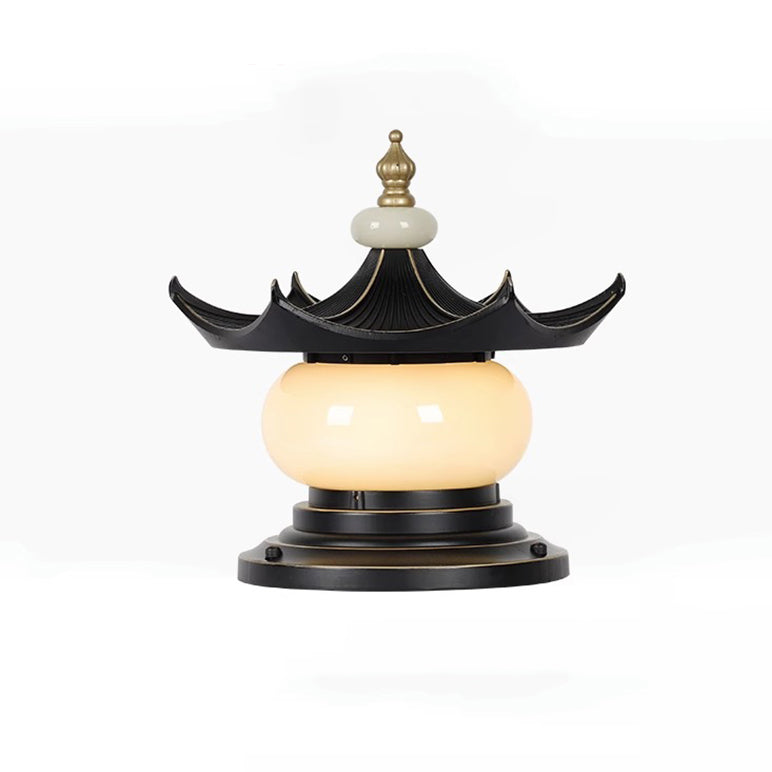 Chinese Aluminum Faux Marble Pointed Lantern Landscape Light