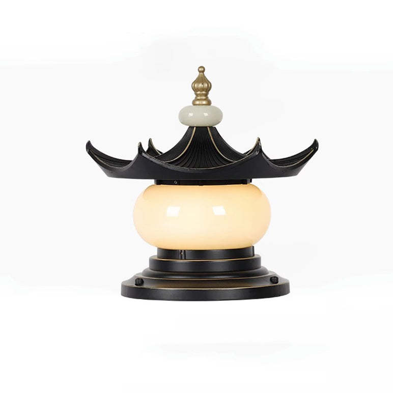 Chinese Aluminum Faux Marble Pointed Lantern Landscape Light