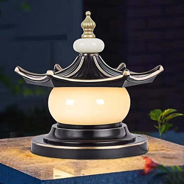Chinese Aluminum Faux Marble Pointed Lantern Landscape Light