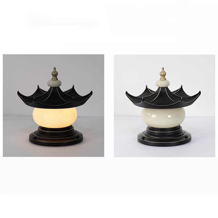 Chinese Aluminum Faux Marble Pointed Lantern Landscape Light