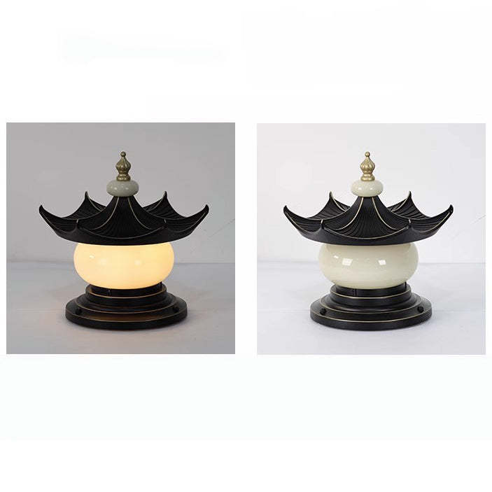 Chinese Aluminum Faux Marble Pointed Lantern Landscape Light