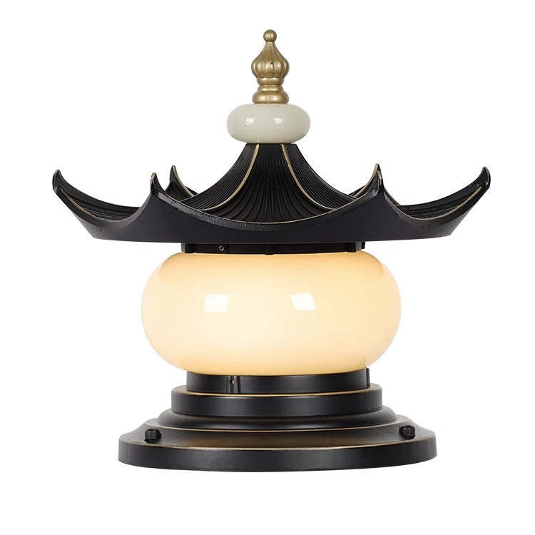 Chinese Aluminum Faux Marble Pointed Lantern Landscape Light
