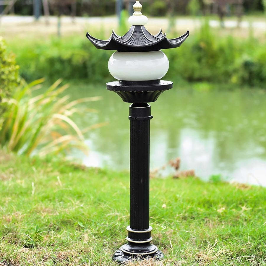 Chinese Aluminum Faux Marble Pointed Lantern Landscape Light