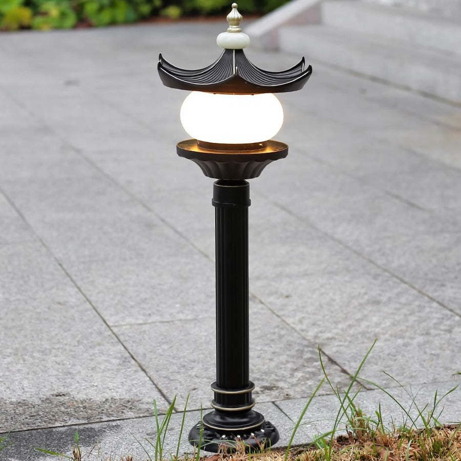 Chinese Aluminum Faux Marble Pointed Lantern Landscape Light