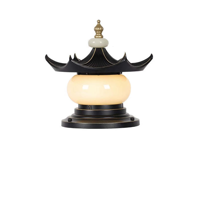 Chinese Aluminum Faux Marble Pointed Lantern Landscape Light