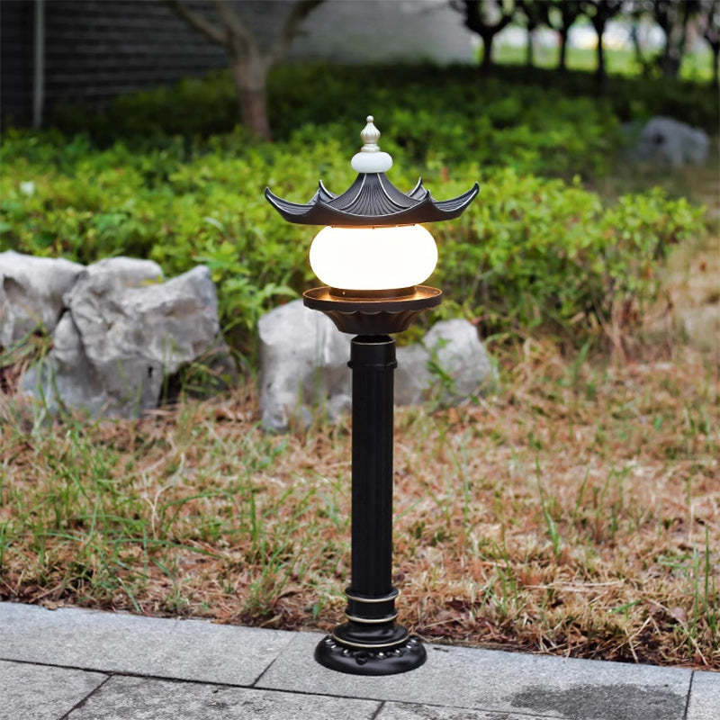 Chinese Aluminum Faux Marble Pointed Lantern Landscape Light