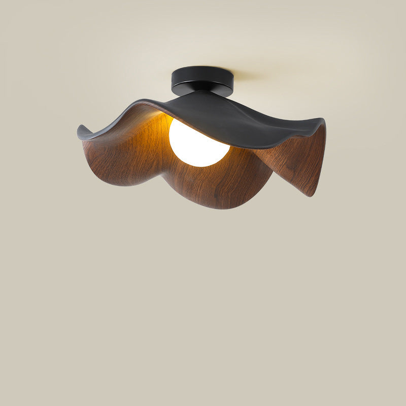 Scandinavian Iron Lotus Leaf 1-Light Ceiling Light
