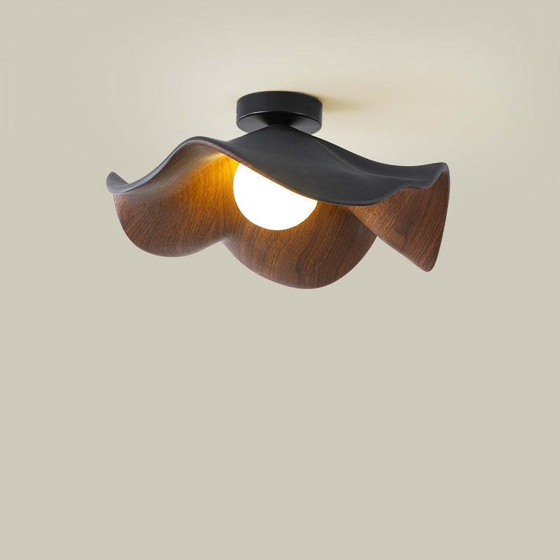 Scandinavian Iron Lotus Leaf 1-Light Ceiling Light