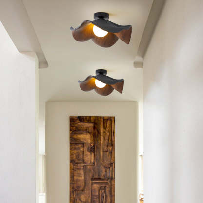 Scandinavian Iron Lotus Leaf 1-Light Ceiling Light