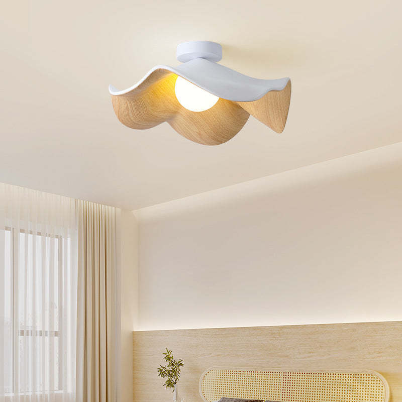 Scandinavian Iron Lotus Leaf 1-Light Ceiling Light