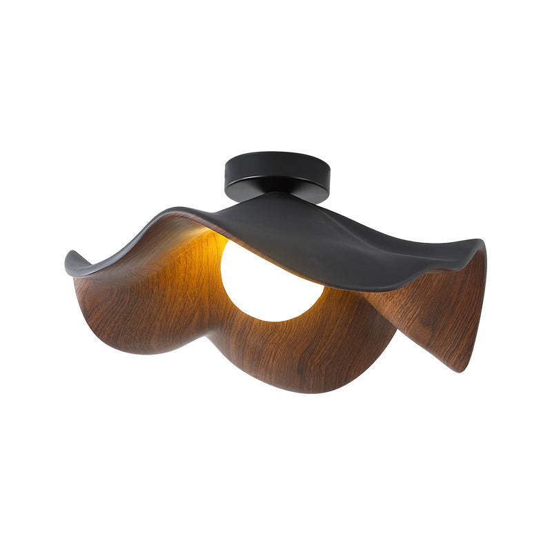 Scandinavian Iron Lotus Leaf 1-Light Ceiling Light