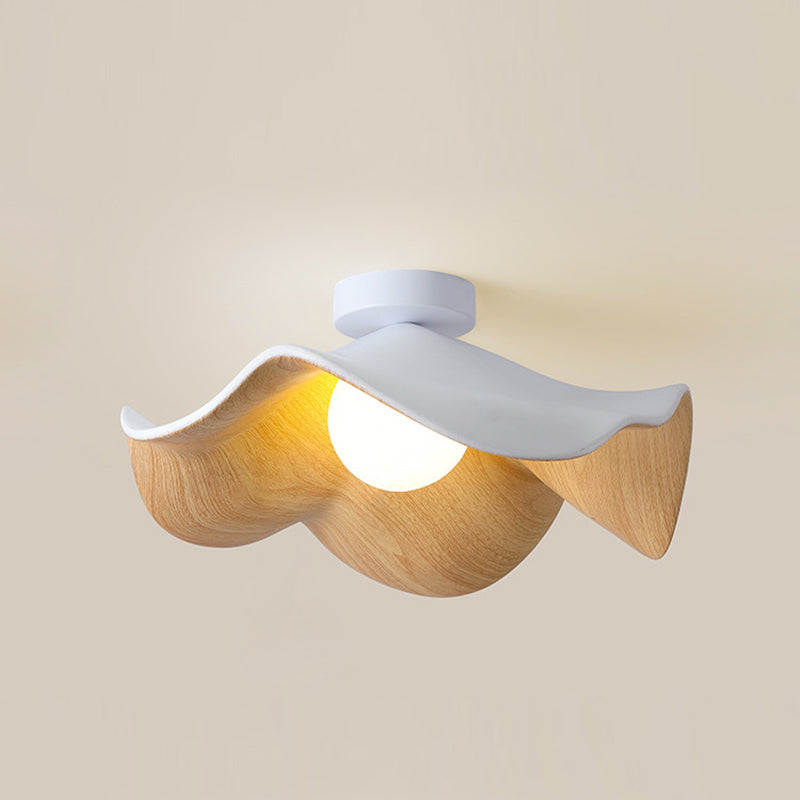 Scandinavian Iron Lotus Leaf 1-Light Ceiling Light