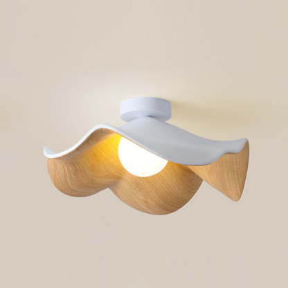 Scandinavian Iron Lotus Leaf 1-Light Ceiling Light