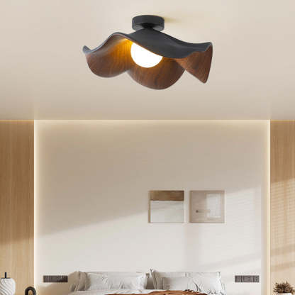 Scandinavian Iron Lotus Leaf 1-Light Ceiling Light