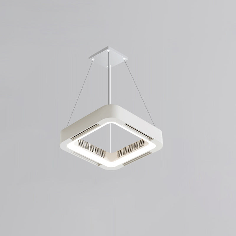 Modern Acrylic Square LED Fan Chandelier