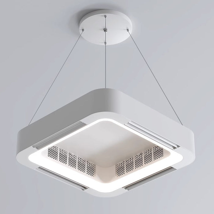 Modern Acrylic Square LED Fan Chandelier