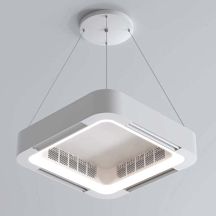 Modern Acrylic Square LED Fan Chandelier