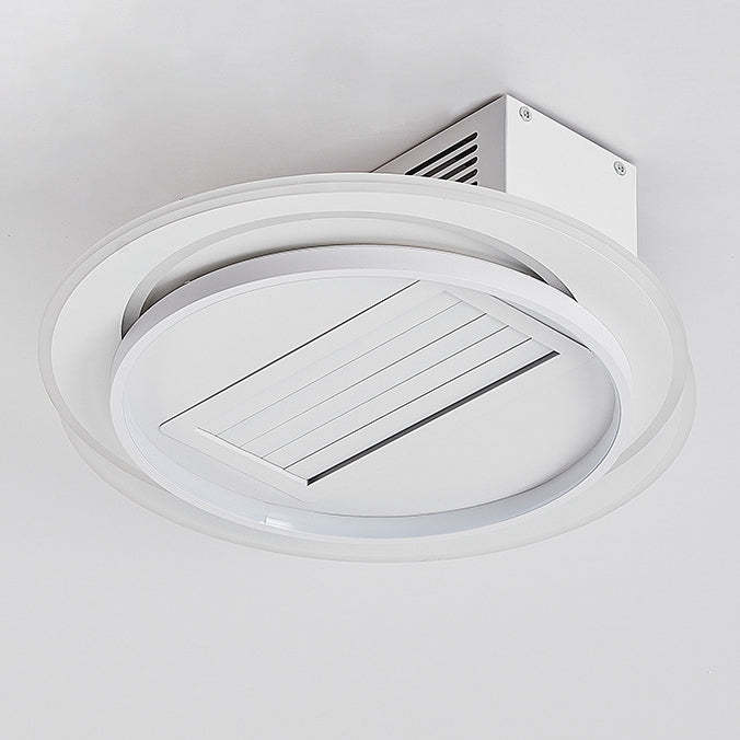 Modern Aluminum Mount Bladeless Ceiling Fan Light