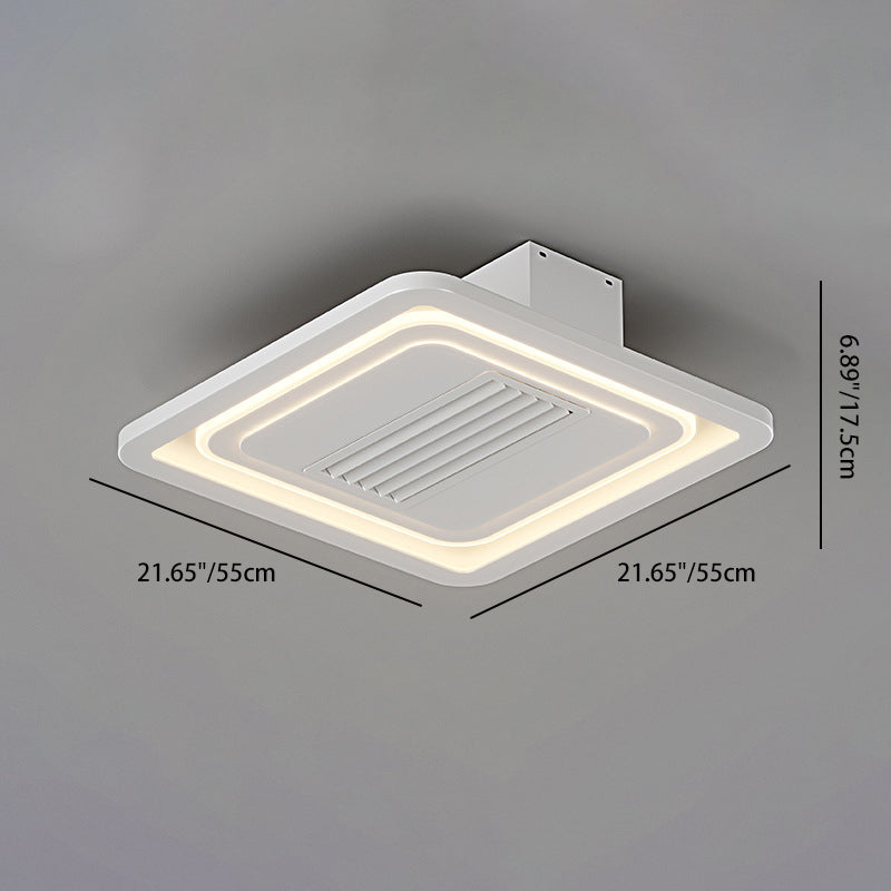 Modern Aluminum Mount Bladeless Ceiling Fan Light