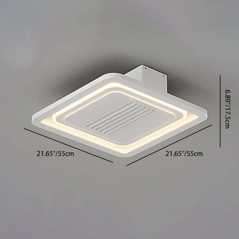 Modern Aluminum Mount Bladeless Ceiling Fan Light