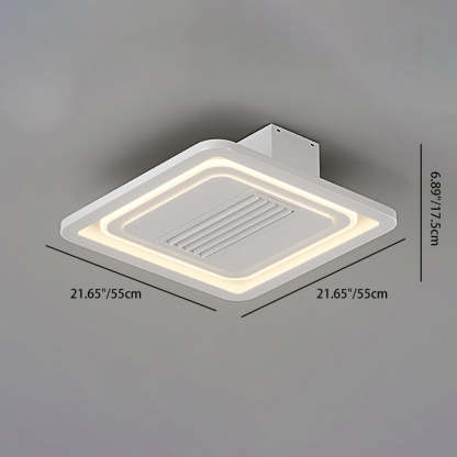 Modern Aluminum Mount Bladeless Ceiling Fan Light