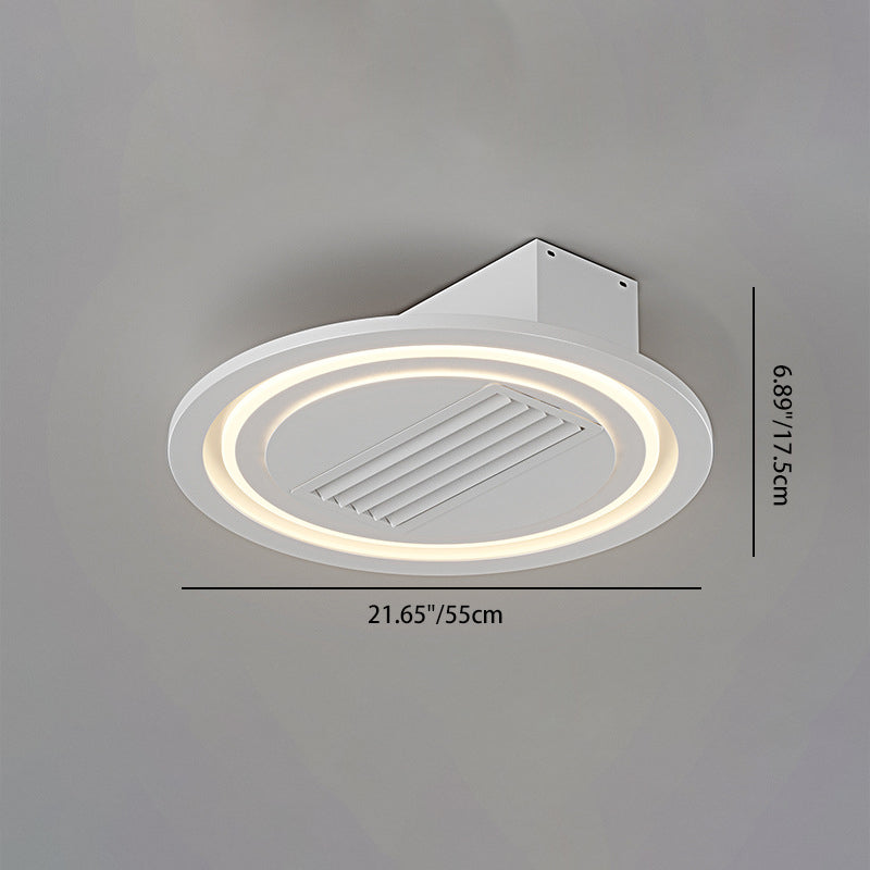 Modern Aluminum Mount Bladeless Ceiling Fan Light