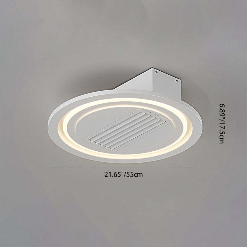 Modern Aluminum Mount Bladeless Ceiling Fan Light