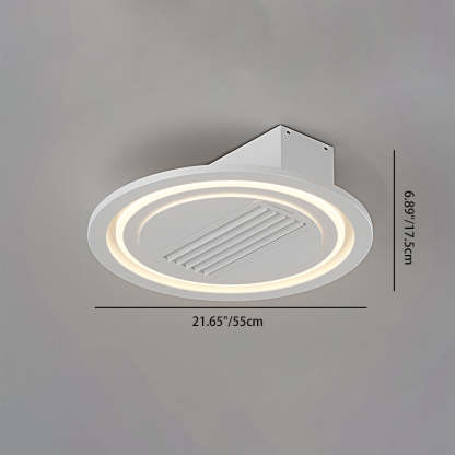 Modern Aluminum Mount Bladeless Ceiling Fan Light