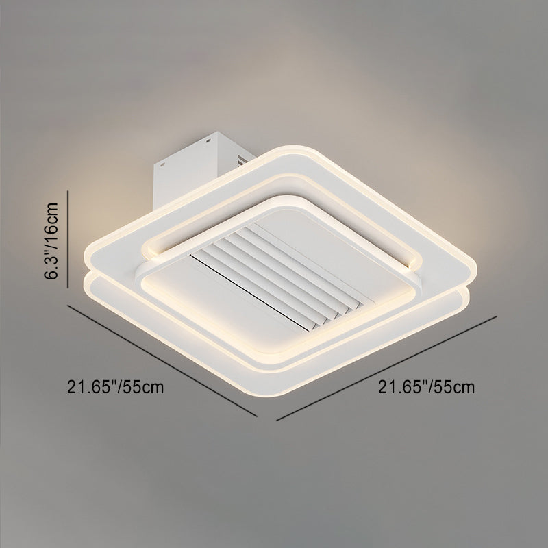Modern Aluminum Mount Bladeless Ceiling Fan Light