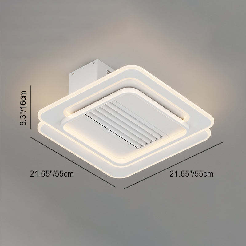 Modern Aluminum Mount Bladeless Ceiling Fan Light