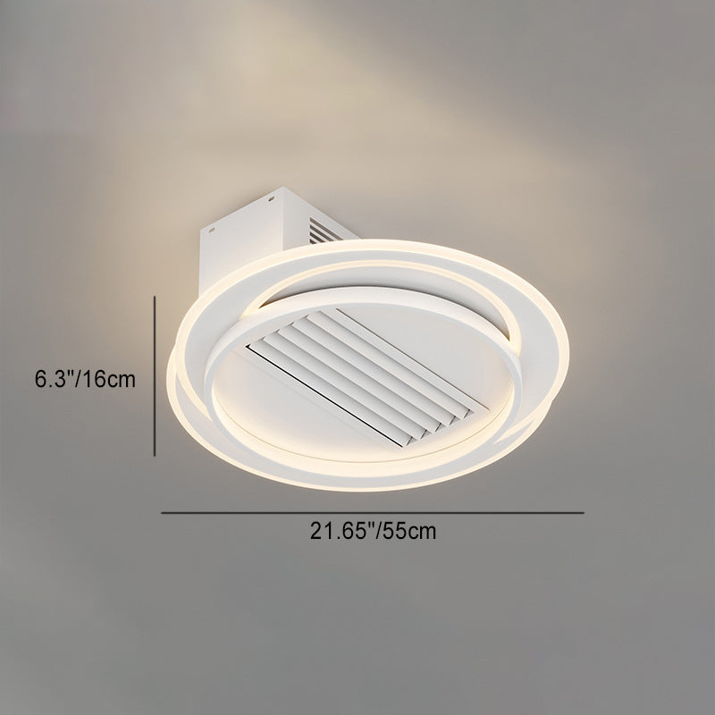 Modern Aluminum Mount Bladeless Ceiling Fan Light