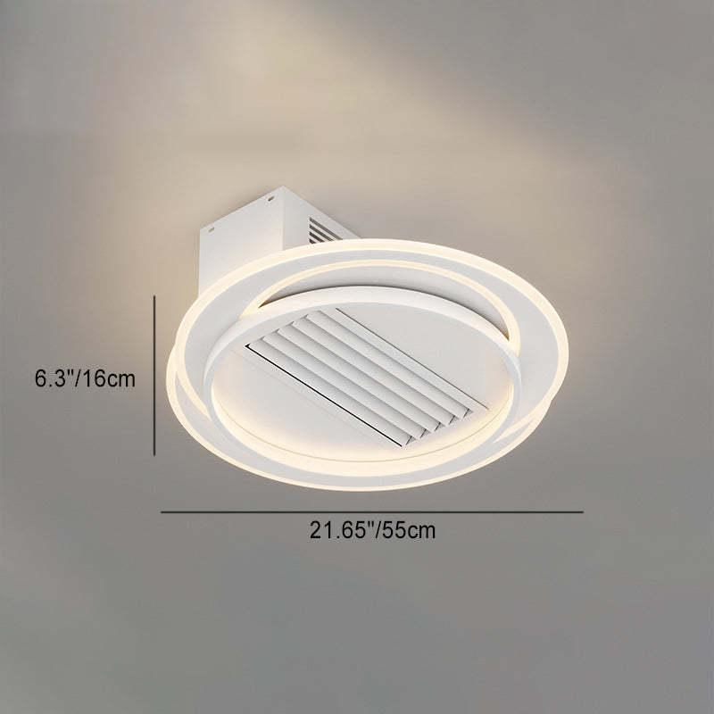 Modern Aluminum Mount Bladeless Ceiling Fan Light