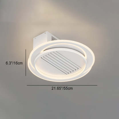 Modern Aluminum Mount Bladeless Ceiling Fan Light