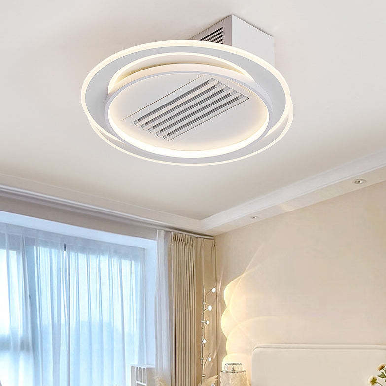 Modern Aluminum Mount Bladeless Ceiling Fan Light